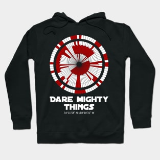 Dare Mighty Things Perseverance Mars Rover Landing Binary Code Pattern Hoodie